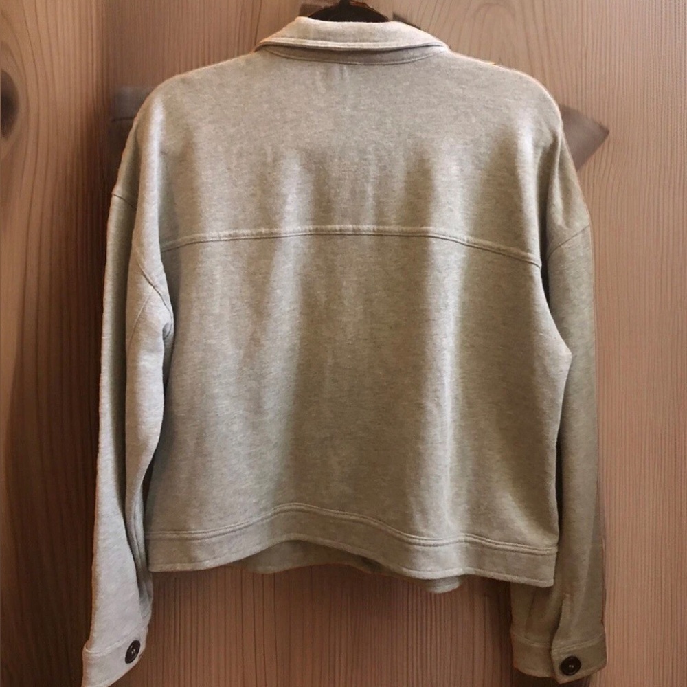 Calvin Klein Gray Knit Button-Down Jacket / Shack… - image 3